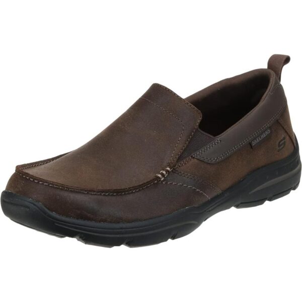 Skechers Men’s Relaxed Fit: Harper – Forde Loafer(Dark Brown Leather ...